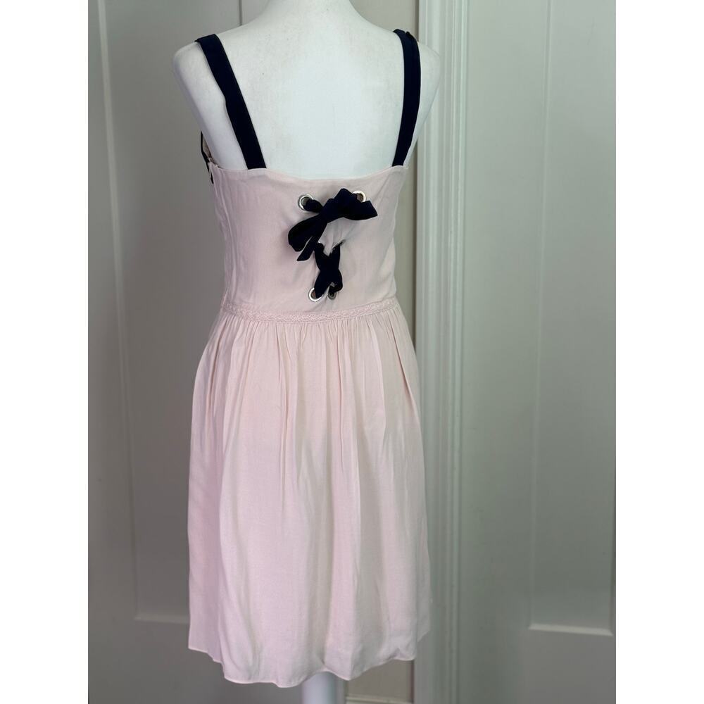 NAF NAF Blush Pink & navy blue Sundress - Size EU 38 US SIZE 6 - Picture 5 of 7